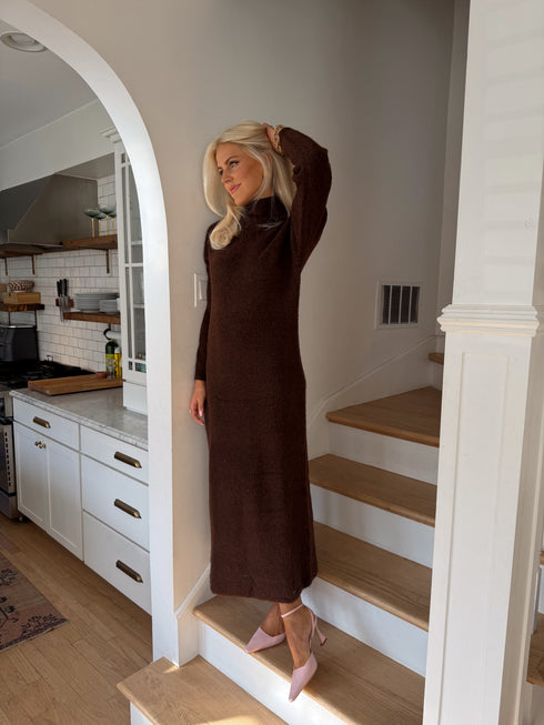 Isabel Sweater Dress // Cocoa