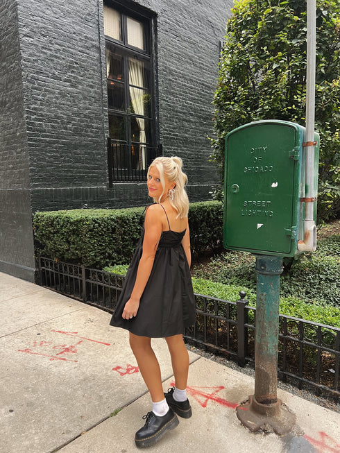 Angel Wings Mini Dress // Black