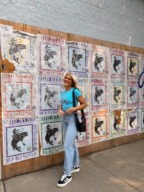 Space Cowboy Baby Tee // Blue