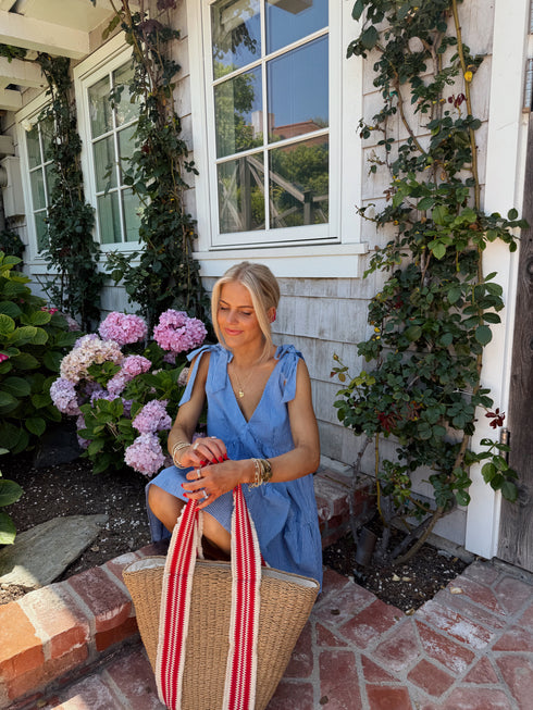 Flirty Fourth Dress// Blue Gingham