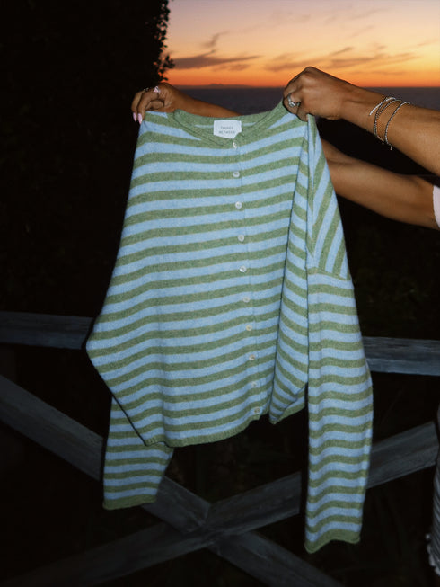 Coco Cutie Cardigan // Palm Stripe