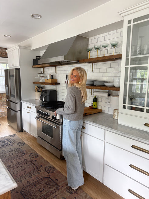 Clara Pointelle Cardigan // Grey *RESTOCKED*