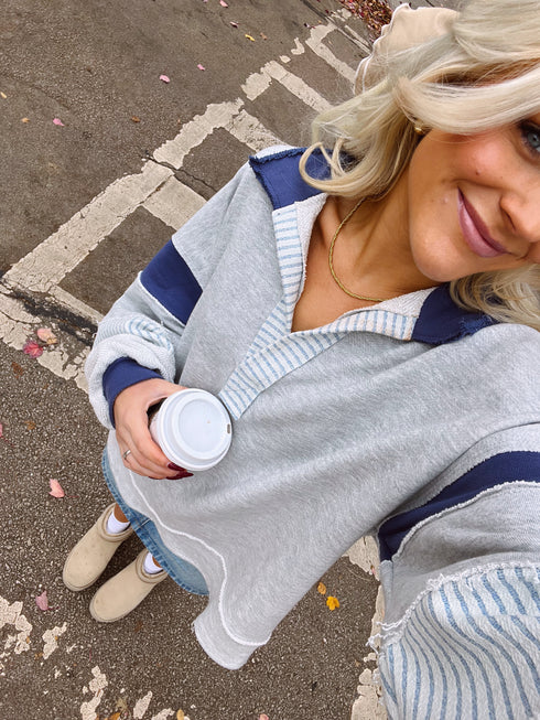 Lazy Days Pullover // Navy *RESTOCKED*