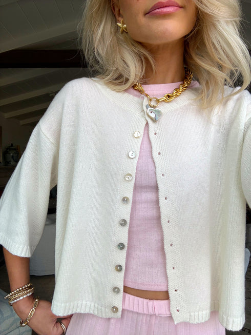 Coastal Cardigan // White