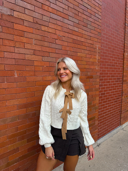 Magic Bow-ment Cardigan// Cream
