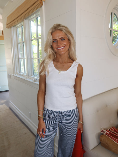 Sea Salt Pointelle Tank