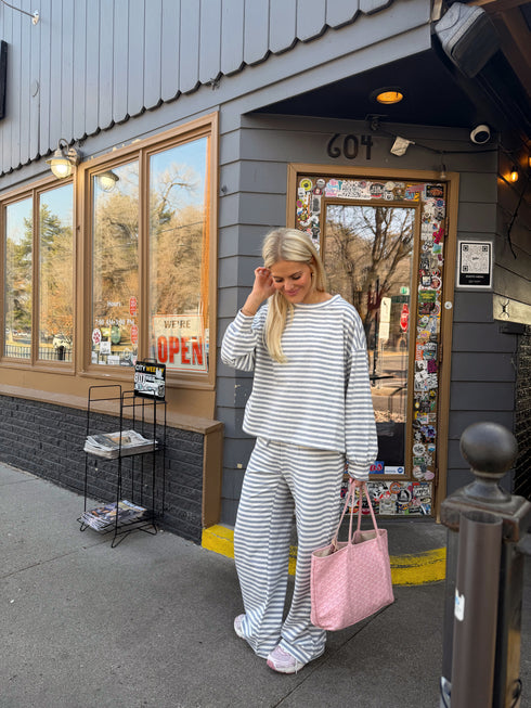 Breakfast Club Pants // Cloud Stripe
