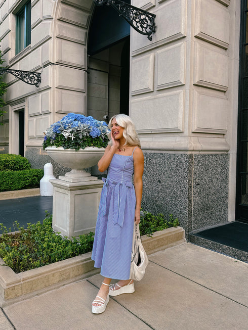 Hamptons House Midi Dress// Blue
