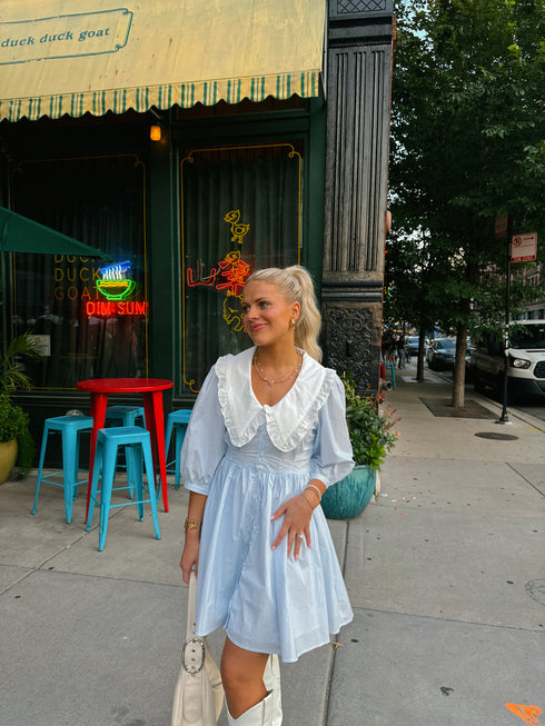 Cape Cod Dress// Blue Stripe