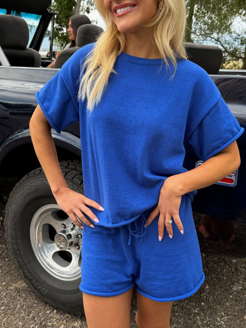 On Repeat Knit Set // Cobalt