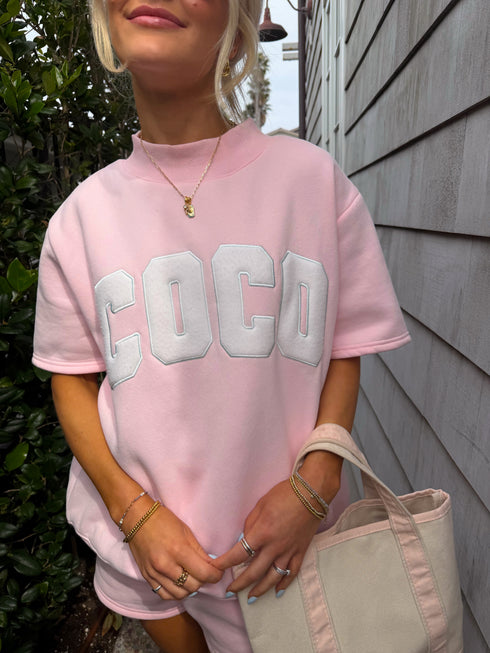 Coast Club Mockneck // Baby Pink