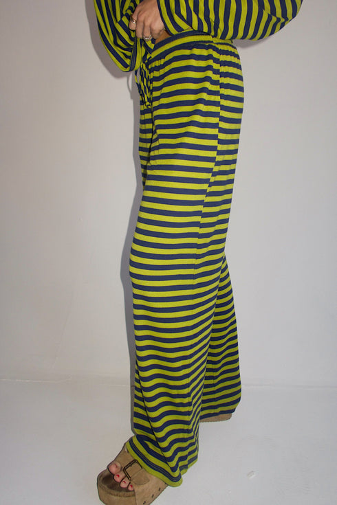 Beach Bum Striped Pant // Citrus Green *PANTS ONLY*