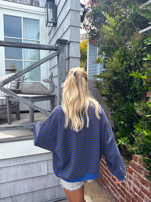 Drive Slow Striped Pullover