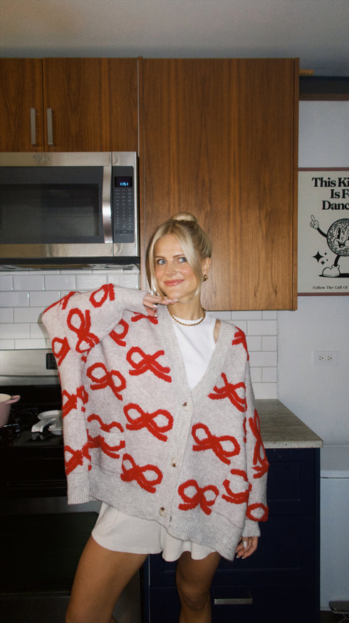 Holiday Bowmance Cardigan