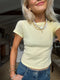 Babygirl Pointelle Tee// Sunshine Yellow