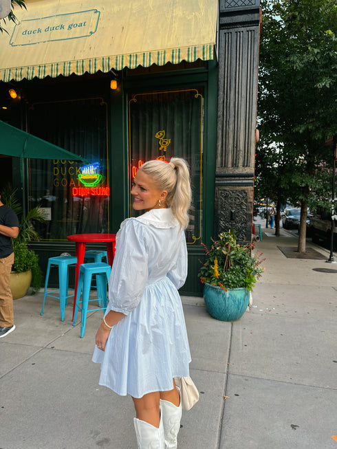 Cape Cod Dress// Blue Stripe