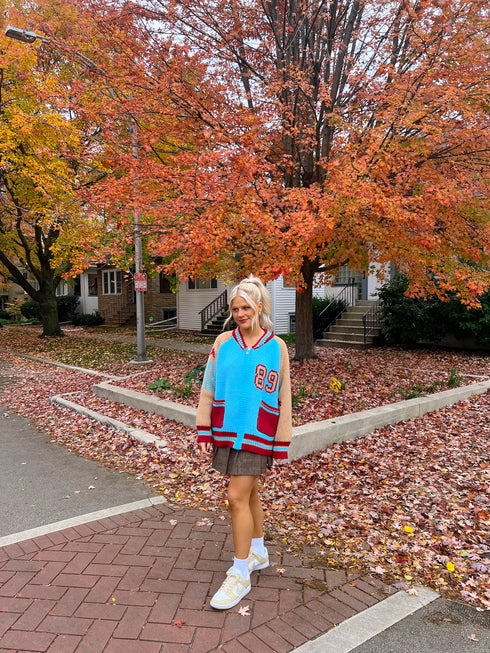 End Game Knit Jacket// Aquamarine