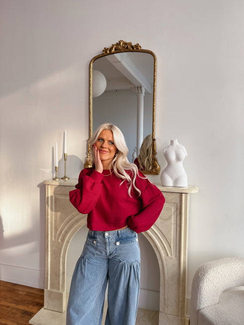 Holly Jolly Ribbed Pullover