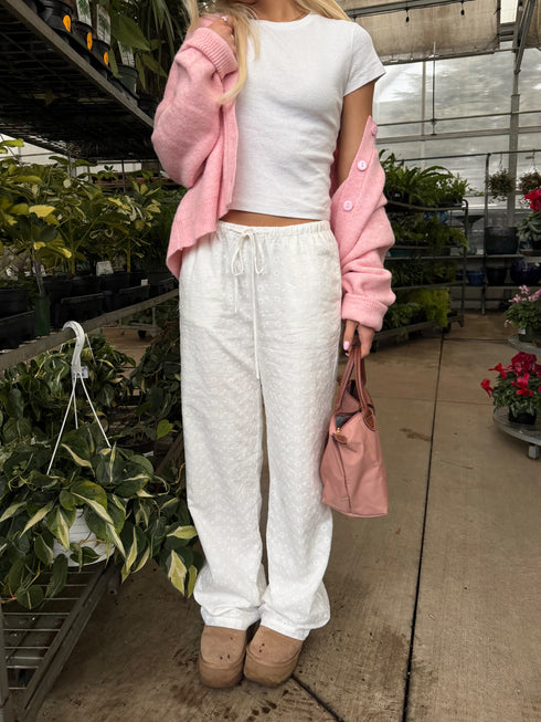 Marigold Pant // Eyelet White