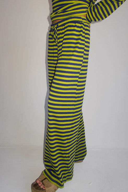 Beach Bum Striped Pant // Citrus Green *PANTS ONLY*