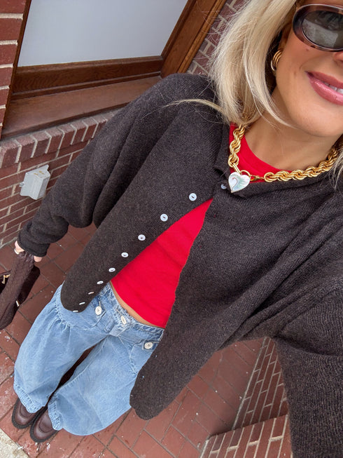 Coco Cutie Cardigan // Chocolate