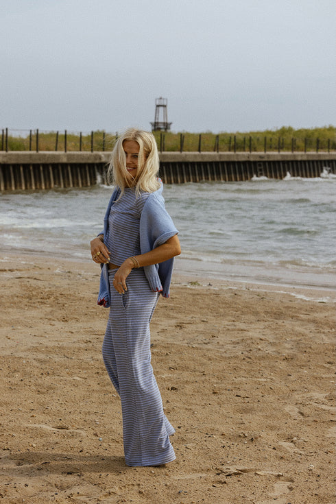 Nantucket Striped Tee // Mist