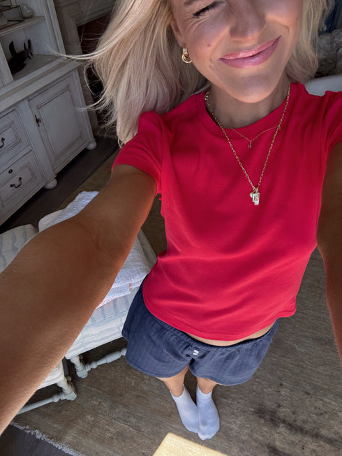 Effortless Baby Tee // Cherry