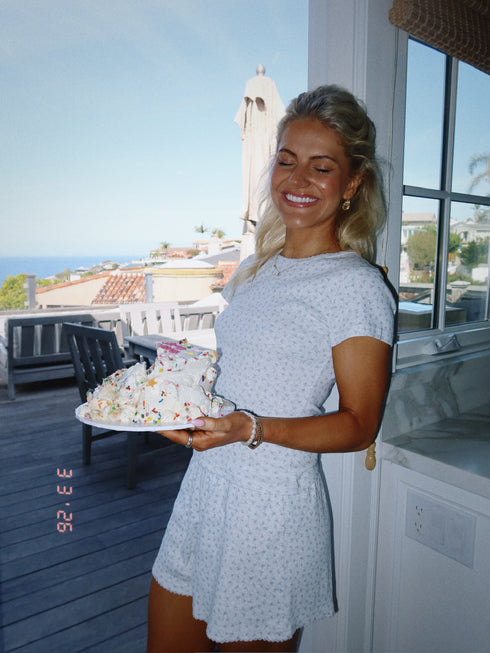 Bloom Short // Grey Pointelle