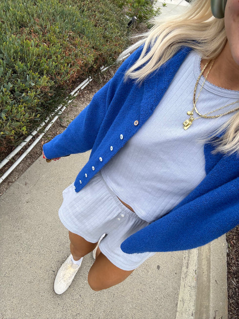 Salty Air Pointelle Shorts // Mist