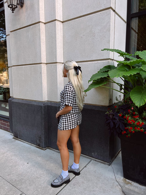 Bow & Pearl Set// Black