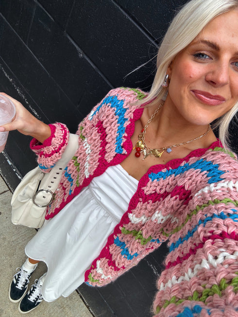 Colorful Cutie Striped Cardigan