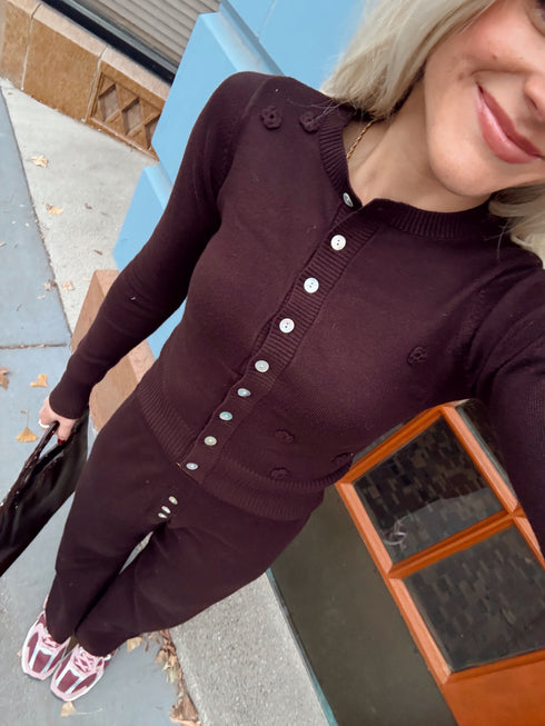The Sophie Cardigan// Chocolate