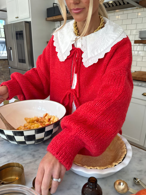 Cottage Cardigan // Apple *RESTOCKED*