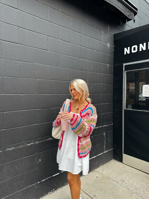 Colorful Cutie Striped Cardigan
