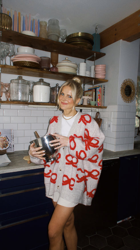 Holiday Bowmance Cardigan