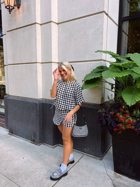 Bow & Pearl Set// Black