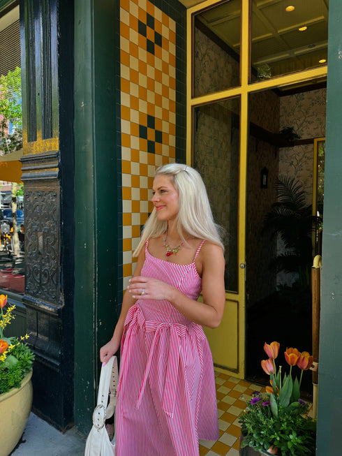 Hamptons House Midi Dress// Pink *RESTOCKED*