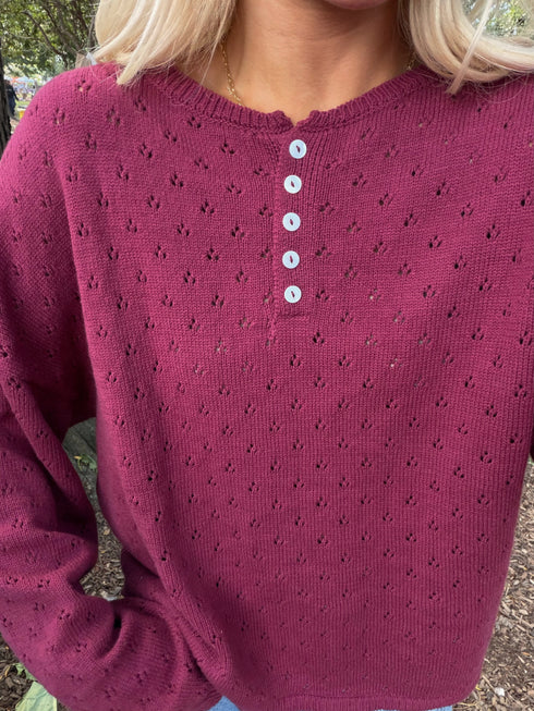 Everyday Pointelle Cutie // Berry