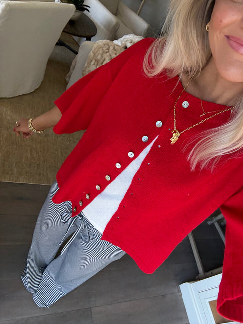 Coastal Cardigan // Red