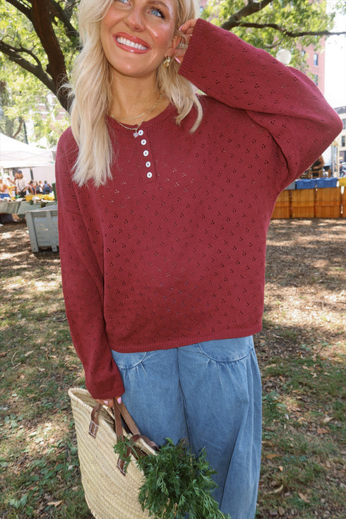 Everyday Pointelle Cutie // Berry