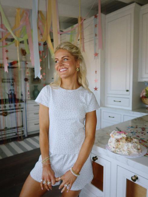 Bloom Tee // Grey Pointelle