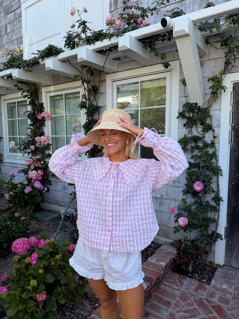 Honey Honey Top // Pink Gingham
