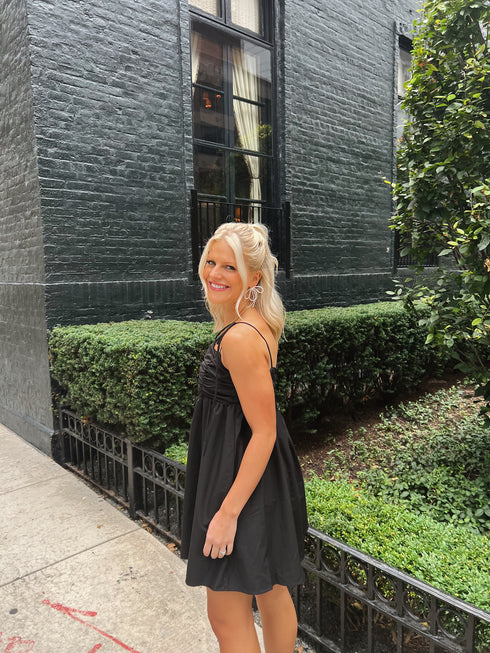 Angel Wings Mini Dress // Black