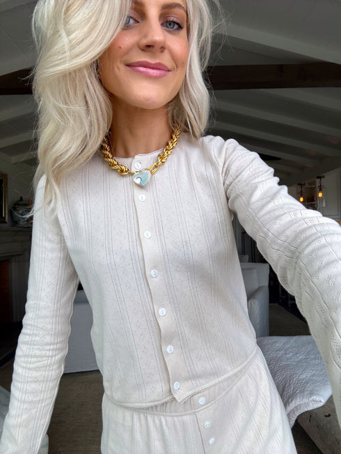 Shore Thing Pointelle Cardigan