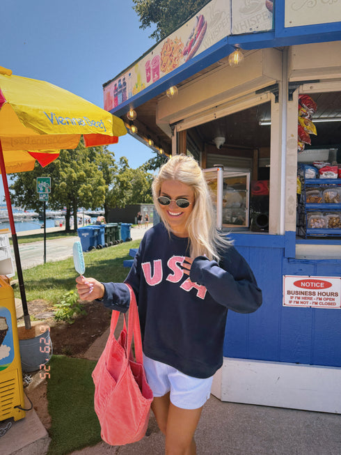 American Honey Crew Pullover // Navy