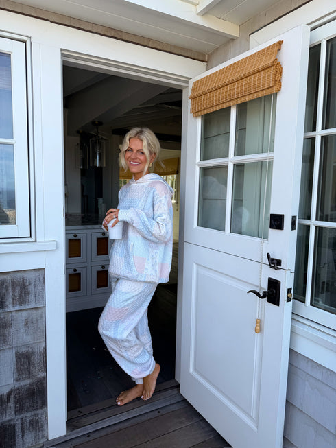 Club Quilted Pant // Blue Floral