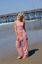 Breezy Stripes Pant // Strawberry