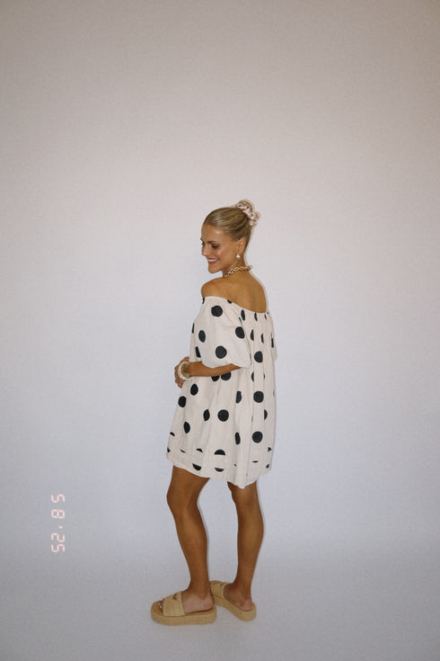Flirt Back Dot Dress *RESTOCKED*