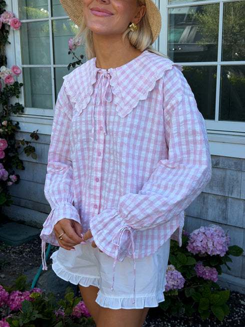 Honey Honey Top // Pink Gingham
