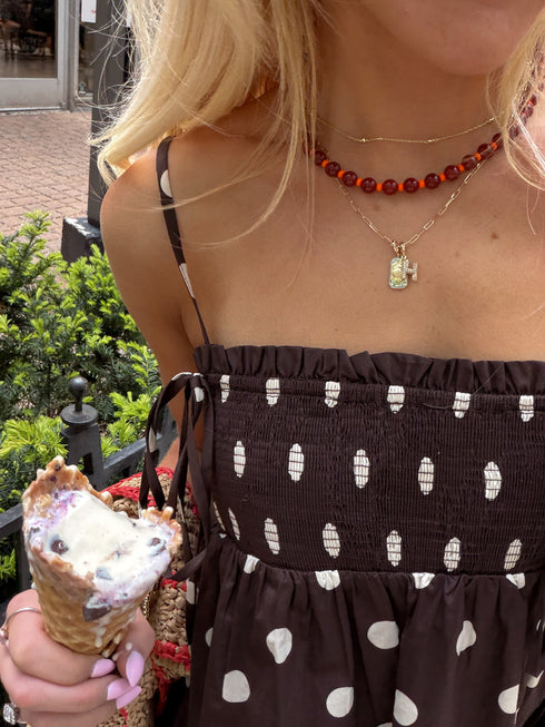 Dot Dress // Chocolate